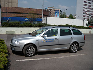 Automobil s označením městské části