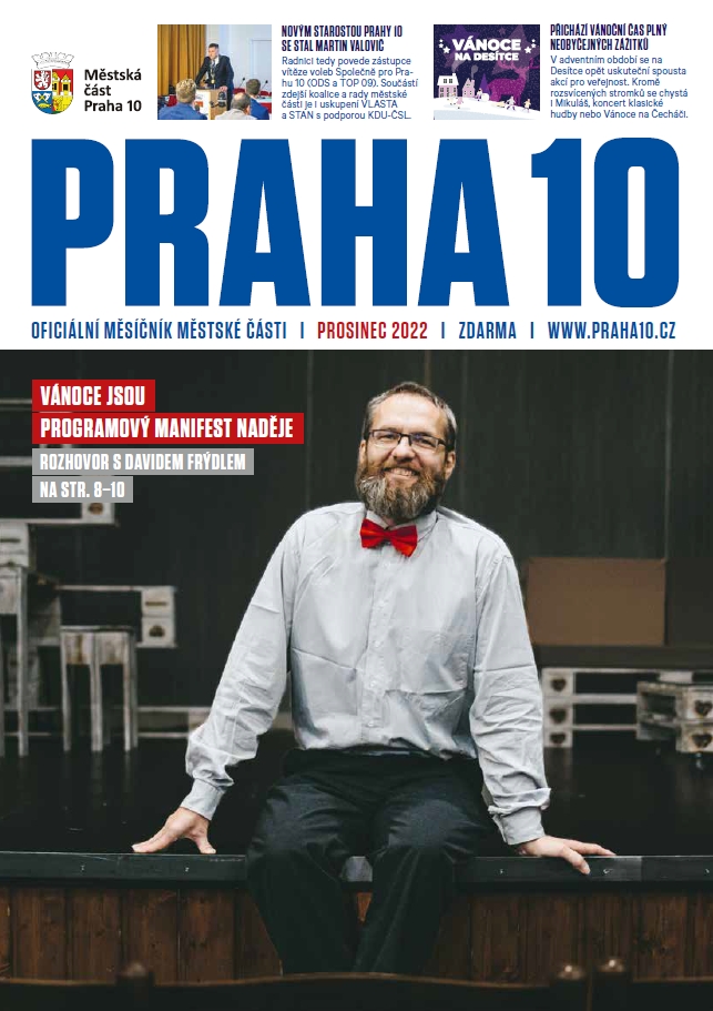 Titulní stránka novin Prahy 10 -   prosinec 2022