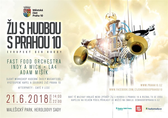 Prahu 10 rozehrají muzikanti - oslaví Evropský den hudby