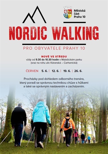 Kurzy Nordic Walkingu v Malešickém parku
