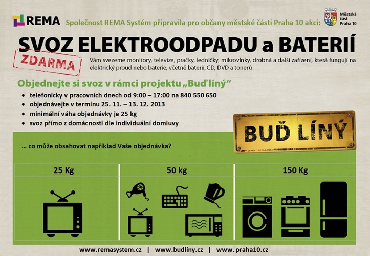 Buď líný - nech si odvézt staré elektrospotřebiče