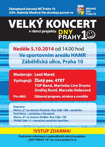 Koncert v rámci Dnů Prahy 10