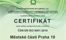 ÚMČ Praha 10 opět obhájil certifikát kvality